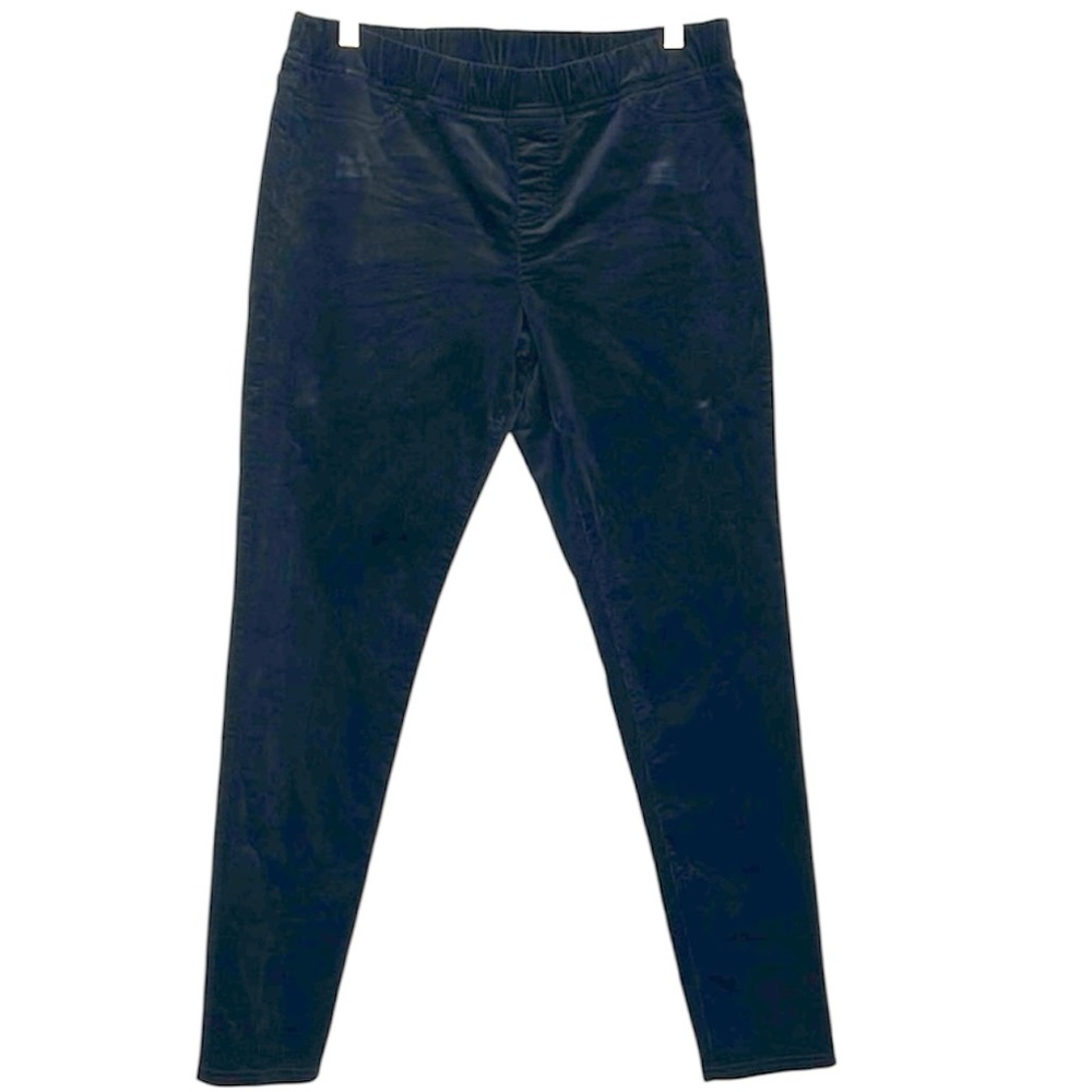 Eileen Fisher Black Corduroy Slim Tapered Pants Stretch Minimalist Women M